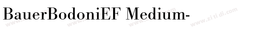 BauerBodoniEF Medium字体转换